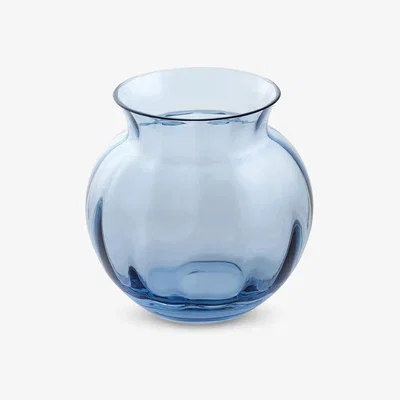 John Lewis Dartington Crystal Florabundance Anemone Vase, H12.5cm, Ink Blue