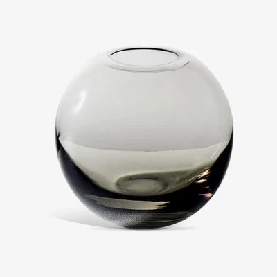 John Lewis west elm Foundations Small Glass Bud Vase, H11cm, Smoke