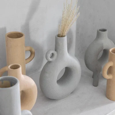 Knees Soren Vase - Light Grey