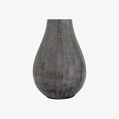 Knees Enya Small Fluted Vase - Antique Grey
