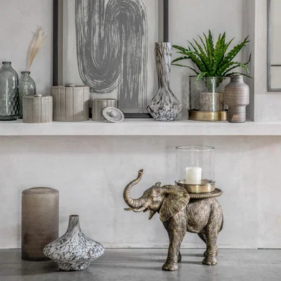 Knees Aditya Wide Vase - Mottled Brown