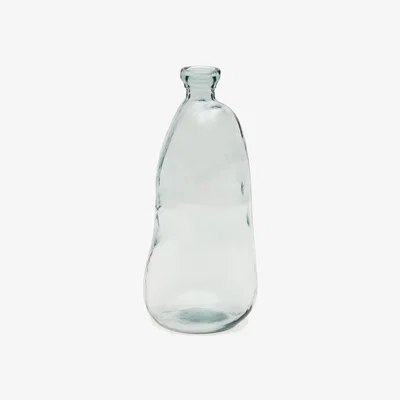 Kave Home Brenna vase in 100% recycled transparent glass, 51 cm
