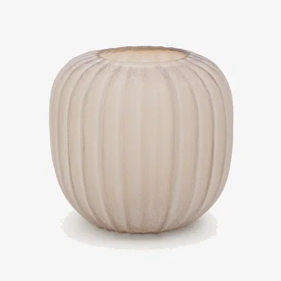 Kave Home Lumia beige glass vase 38cm