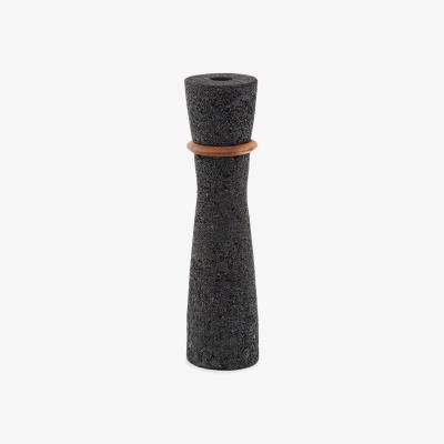 Kave Home Naro stone vase with ring details 30cm