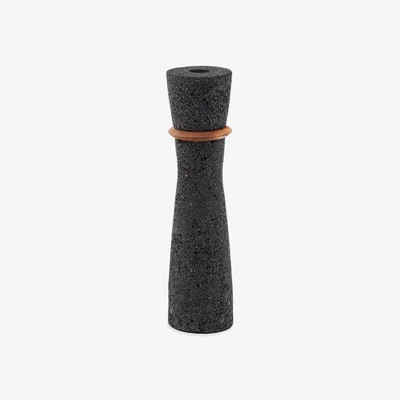 Kave Home Naro stone vase with ring details 30cm