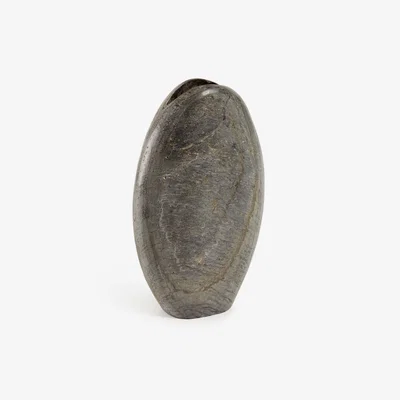 Kave Home Tovah large marble vase in grey, 28 cm