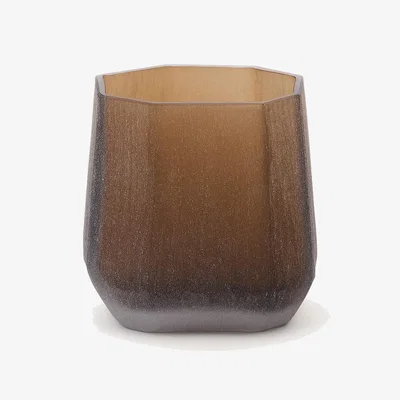Kave Home Terrava brown glass vase 17cm