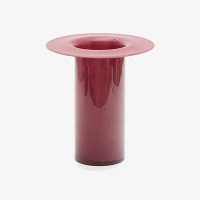 Kave Home Kelse pink glass vase, 28 cm