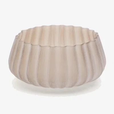 Kave Home Lumia beige glass vase 16cm