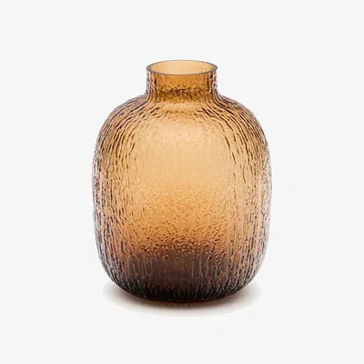 Kave Home Shali brown glass vase, 23.5 cm
