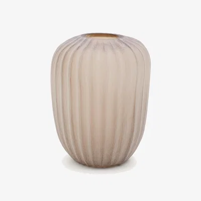 Kave Home Lumia beige glass vase 27cm
