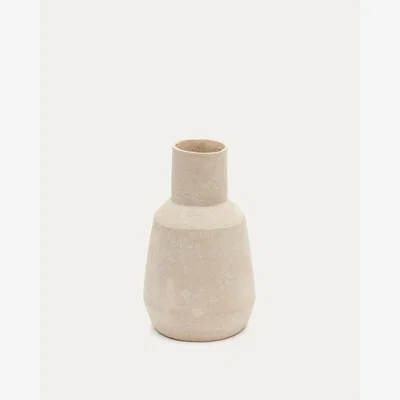 Kave Home Murat beige Papier-mâché vase 32 cm