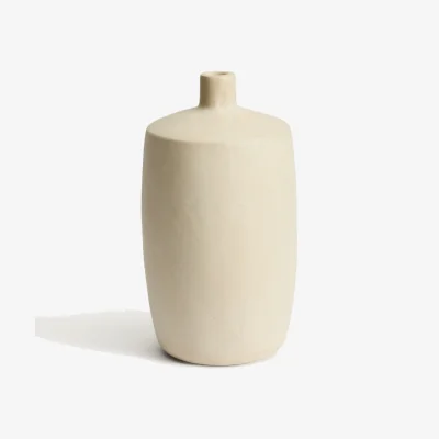 Kave Home Mireni papier-mâché vase beige Ø 39 cm