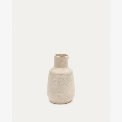 Kave Home Murat beige papier-mâché vase 29 cm