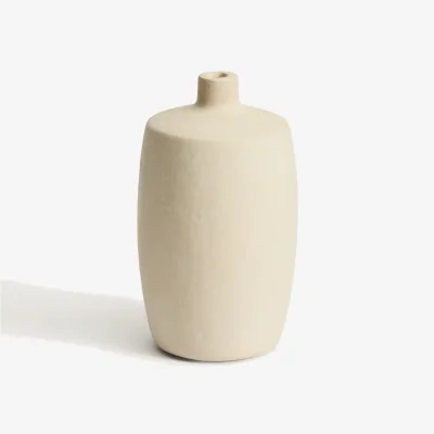 Kave Home Mireni papier-mâché vase beige Ø 26 cm