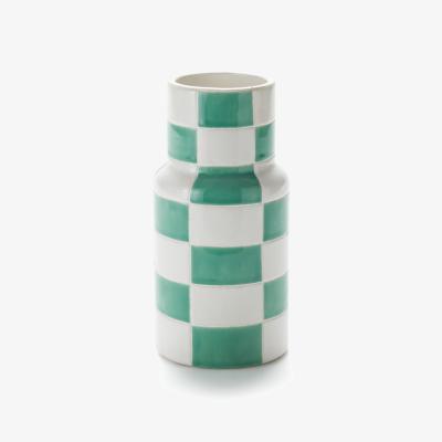 La Redoute Sekmo Checked 23cm High Earthenware Vase