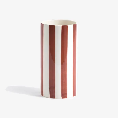 La Redoute Jaoma Striped Ceramic Vase, H25cm