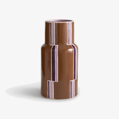 La Redoute Sekmo Hand-Painted Earthenware Vase, Height 23cm