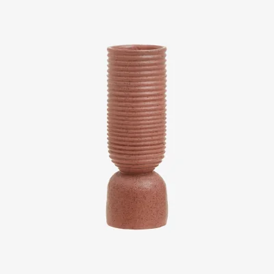 La Redoute 19cm Sculptural Red Stone Vase