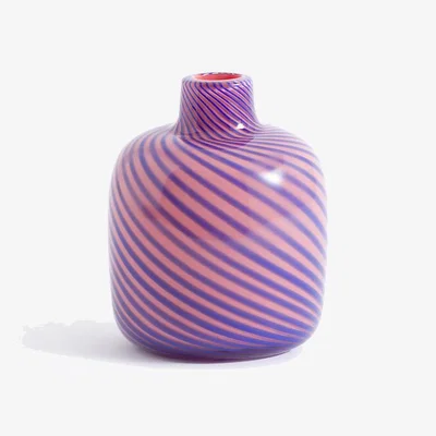 La Redoute Olios Striped Glass Vase, H16cm