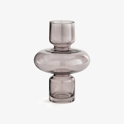 La Redoute Boli Graphic Vase in Coloured Glass, H28cm