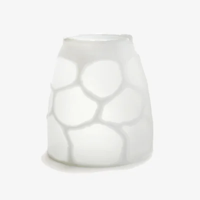 La Redoute Arca Frosted Glass Vase, H28cm