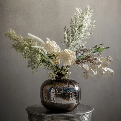 La Redoute 25cm Silver Mottled Vase