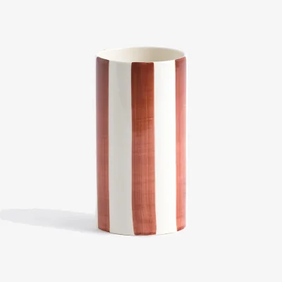 La Redoute Jaoma Striped Ceramic Vase, H18cm