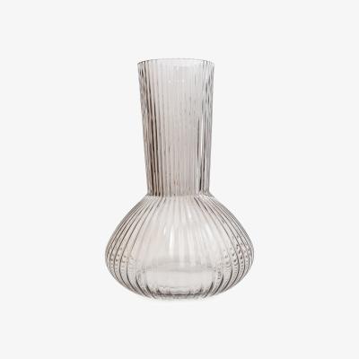 La Redoute 30cm Grey Ridged Bottle Vase