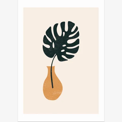 La Redoute Monstera Vase by Sundry Society Print