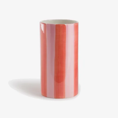 La Redoute Jaoma Striped Ceramic Vase Height 18cm