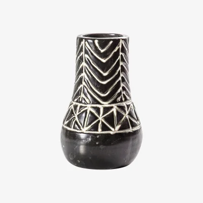 La Redoute 19cm Black Abstract Vase