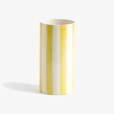 La Redoute Jaoma Striped Ceramic Vase, H25cm