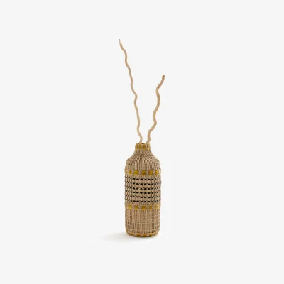 La Redoute Plooming Multicoloured Woven Bamboo Decorative Vase
