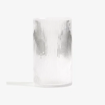 La Redoute Afa 22.5cm High Straight Grooved Glass Vase