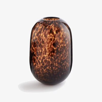 La Redoute Fauvita Amber Glass Vase, Height 24cm
