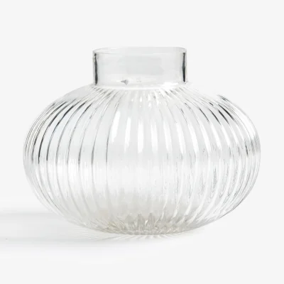 La Redoute Afa Round Grooved Glass Vase