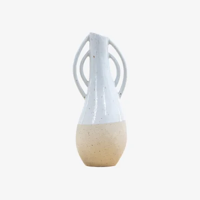 La Redoute 33cm White Organic Vase