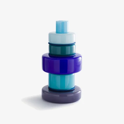 La Redoute Maveo Blown Glass Vase with 5 Rings H32cm