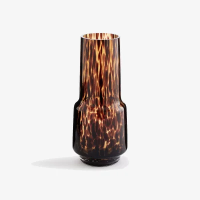 La Redoute Fauvita Amber Glass Vase, Height 28cm