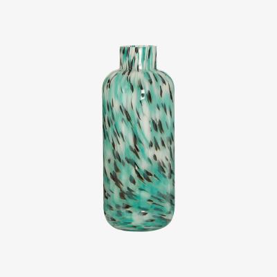 La Redoute 40cm Turquoise Speckled Glass Vase