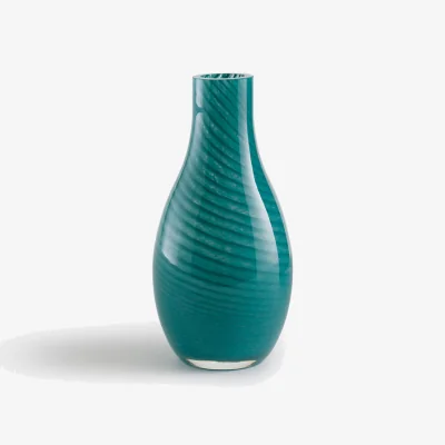 La Redoute Marlia Striped Glass Vase, Height 14.3cm