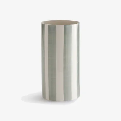 La Redoute Jaoma Striped Ceramic Vase, H25cm