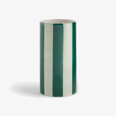 La Redoute Jaoma Striped Ceramic Vase Height 18cm