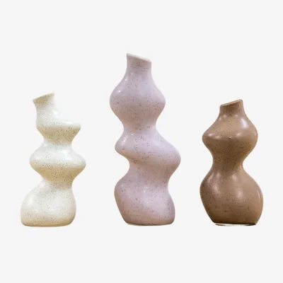 La Redoute Set of 3 Quirky Natural Vases