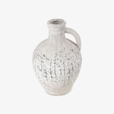 La Redoute 28cm Rustic Stone Bottle Vase with Handle