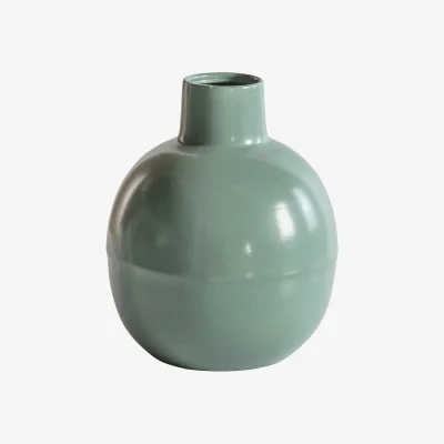 La Redoute 16cm Green Ceramic Vase