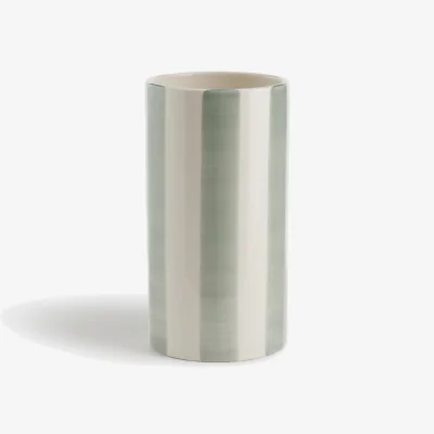 La Redoute Jaoma Striped Ceramic Vase, H18cm