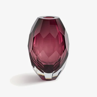 La Redoute Veneto Burgundy Vase in Thick Glass