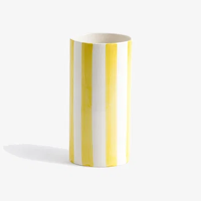 La Redoute Jaoma Striped Ceramic Vase, H25cm